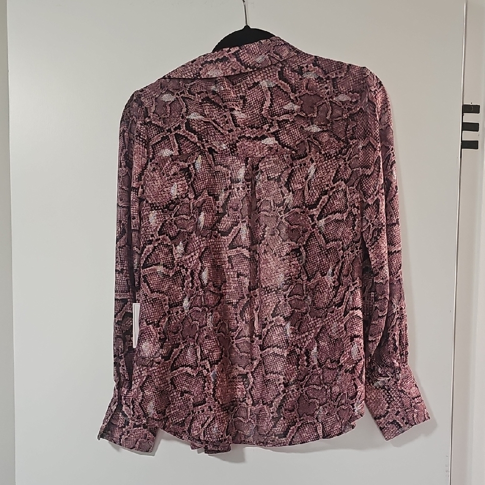 1. State Pink Patterned Button Down Shirt - Picture 4 of 4